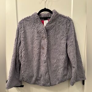 Patagonia grey faux fur jacket